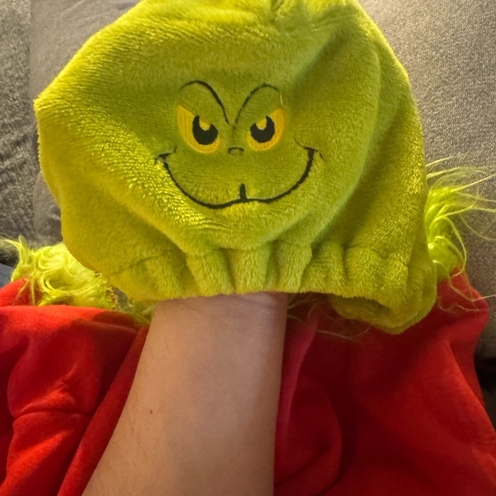Bark Green Grinch Hand Puppet